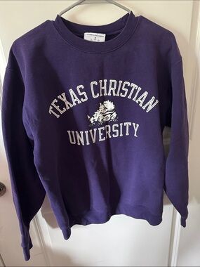 TCU Horned Frogs Champion Crewneck Sweatshirt. Sz M (Unisex)